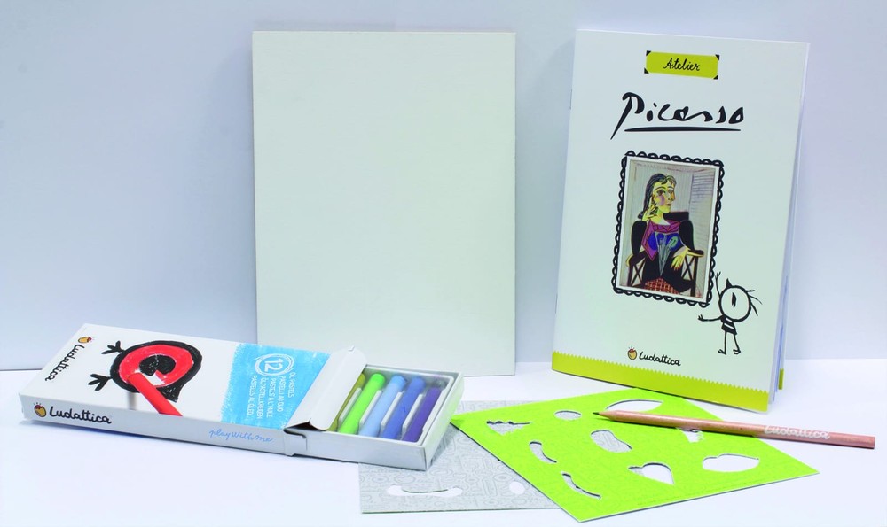 Kit Creativ și puzzle 224 piese Atelier Picasso, Ludattica, 8-9 ani + 3