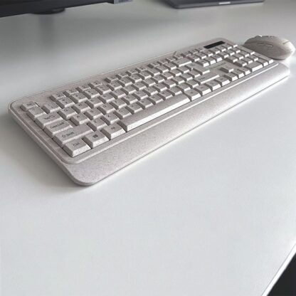 Kit tastatură și mouse fără fir Tellur Green, 2.4GHz, nano receiver, crem 4