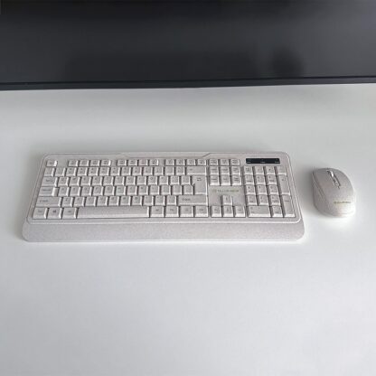 Kit tastatură și mouse fără fir Tellur Green, 2.4GHz, nano receiver, crem 5