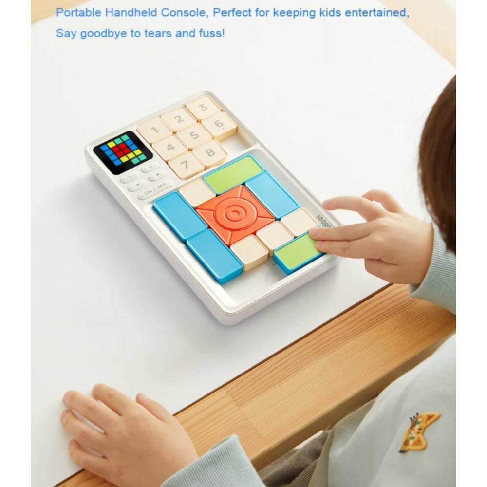 Klotski Cube Maze, Joc de Inteligență cu AI Integrat, de Gândire Logică, Boardgame, Puzzle Avansat cu Piese și Blocuri Magnetice 7