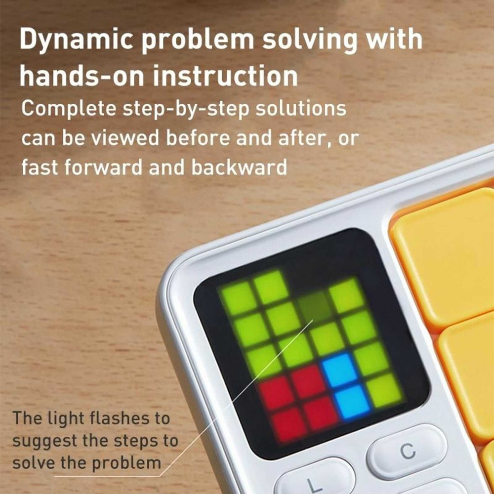 Klotski Cube Maze, Joc de Inteligență cu AI Integrat, de Gândire Logică, Boardgame, Puzzle Avansat cu Piese și Blocuri Magnetice 9