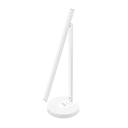 Lampă de birou WiFi Tellur Smart, 12W, lumină albă, caldă, Qi 10W, USB 10W, reglabilă, alb 10