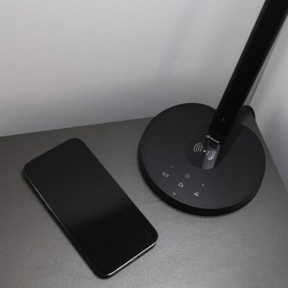 Lampă de birou WiFi Tellur Smart, 12W, lumină albă, caldă, Qi 10W, USB 10W, reglabilă, alb 4