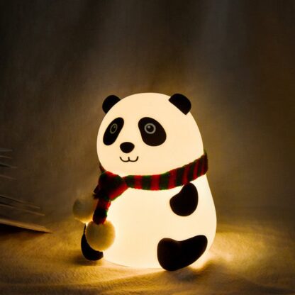 Lampă de noapte pentru copii, silicon, reincarcabilă, Panda 5