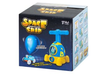 Lansator de mașini cu balon, vehicul spațial pentru copii Space Ship, Jucărie interactivă cu 2 mașinuțe și 10 baloane