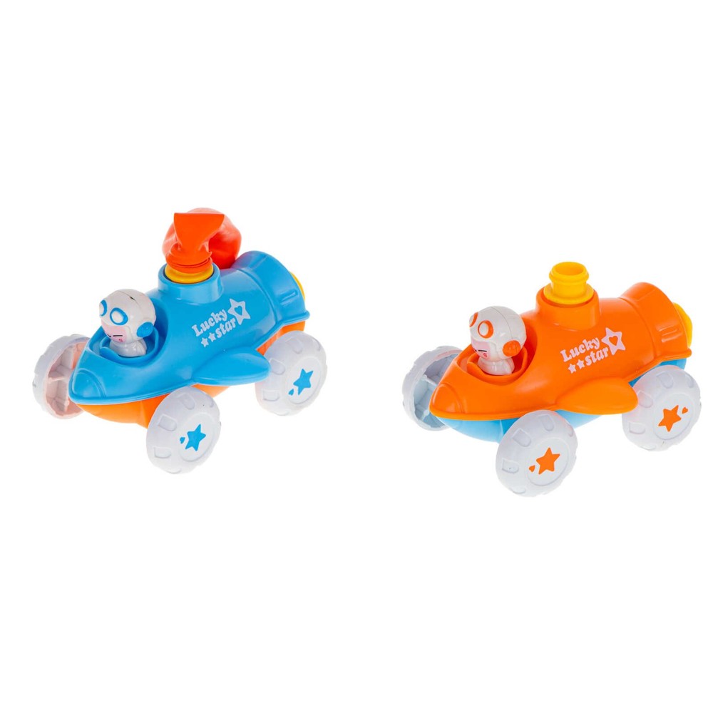 Lansator de mașini cu balon, vehicul spațial pentru copii Space Ship, Jucărie interactivă cu 2 mașinuțe și 10 baloane 8