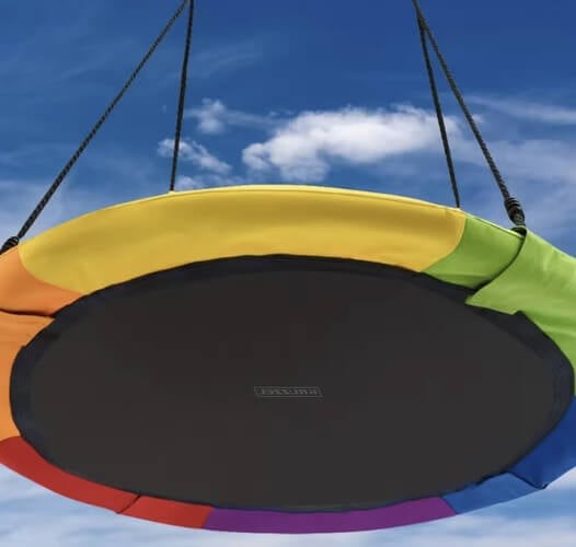 Leagăn tip cuib reglabil pe înălțime, 110 cm, 150 kg, multicolor 9