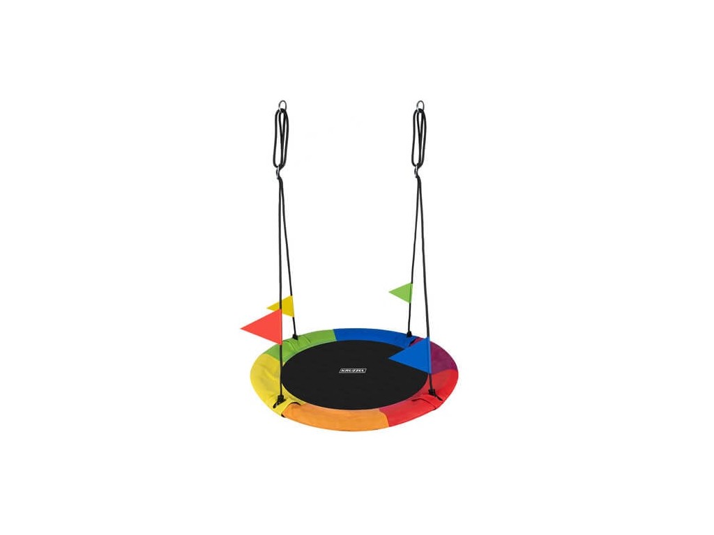 Leagăn tip cuib reglabil pe înălțime, 110 cm, 150 kg, multicolor