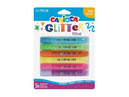 Lipici cu sclipici Fluo 6/set