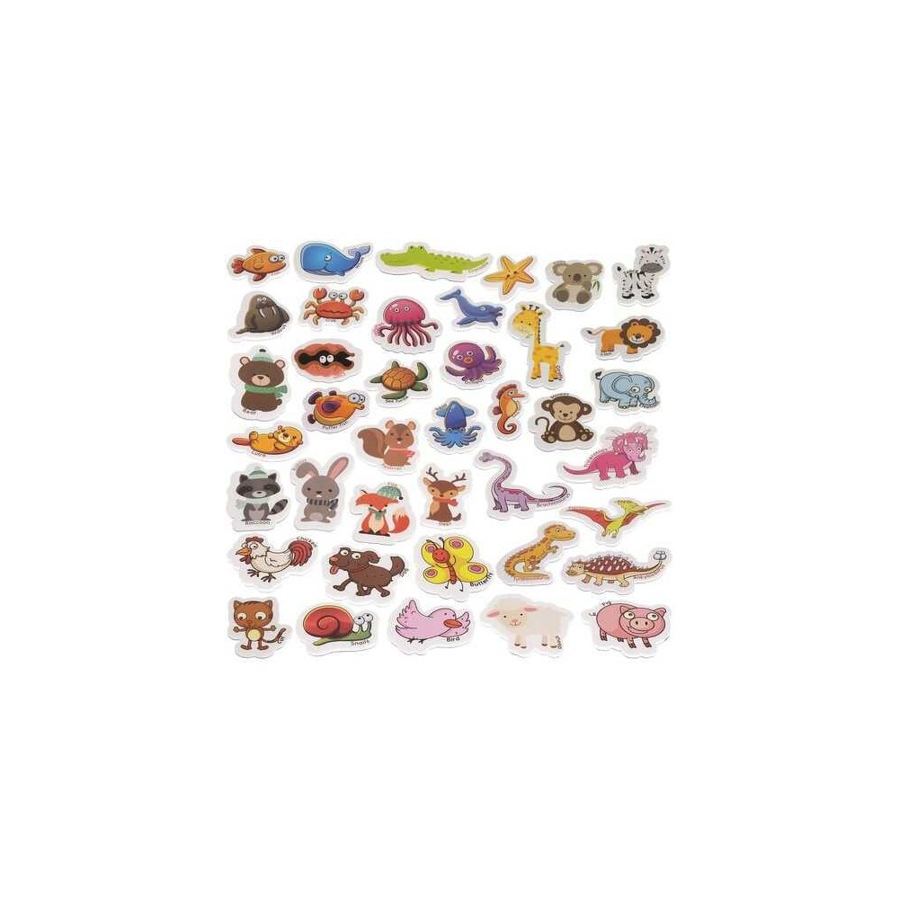 Magneți pentru Frigider, Animale, 40 piese, Set Magnetic în Cutie Metalică 2