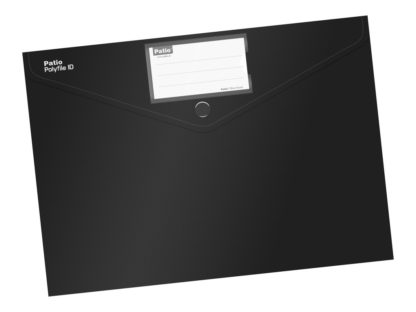Mapă cu buton A4 culori mate negru