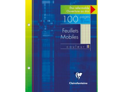 Mapă cu foi liniatură franceză A5+ (17 x 22 cm), culoare vernil, 50 file, Clairefontaine