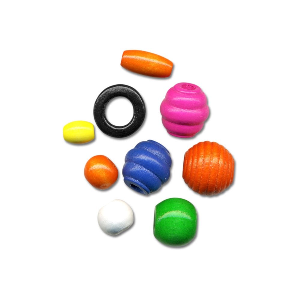 Mărgele colorate din lemn pentru brățări și coliere 2