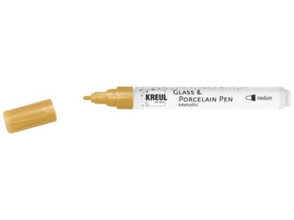 Marker pentru sticlă și porțelan Kreul Metallic Medium gold
