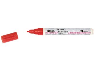 Marker pentru textile Glitter Kreul, vârf Mediu red