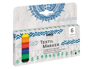 Marker pentru textile Kreul vârf Fin 6 buc/set