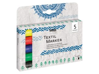 Marker pentru textile Kreul vârf Mediu 5 buc/set