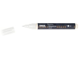 Marker pentru textile Opak Kreul, vârf Fin white
