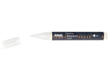 Marker pentru textile Opak Kreul, vârf Fin white