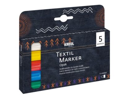 Marker pentru textile Opak Kreul vârf Mediu 5 buc/set