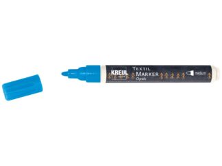 Marker pentru textile Opak Kreul, vârf Mediu blue