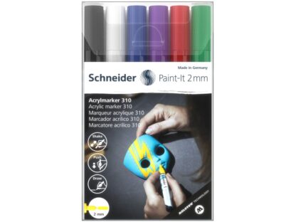 Marker cu vopsea acrilică Paint-It 310 2 mm Schneider 6 buc/set 1