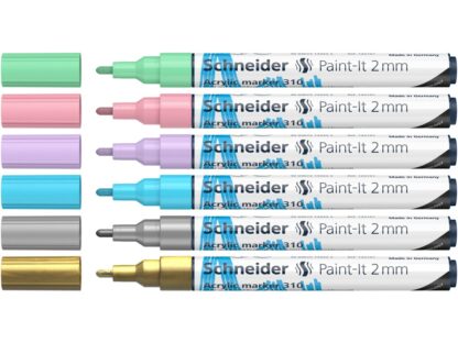 Marker cu vopsea acrilică Paint-It 310 2 mm Schneider 6 buc/set 2 2