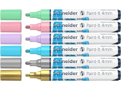 Marker cu vopsea acrilică Paint-It 320 4 mm Schneider 6 buc/set 2 2
