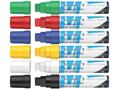 Marker cu vopsea acrilică Paint-It 330 15 mm Schneider 6 buc/Set 1 2