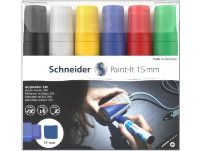 Marker cu vopsea acrilică Paint-It 330 15 mm Schneider 6 buc/Set 1