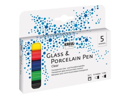 Markere pentru sticlă și porțelan Clear Kreul, 4 buc./set