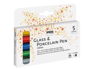 Markere pentru sticlă și porțelan Kreul Glitter Medium 5 buc/set