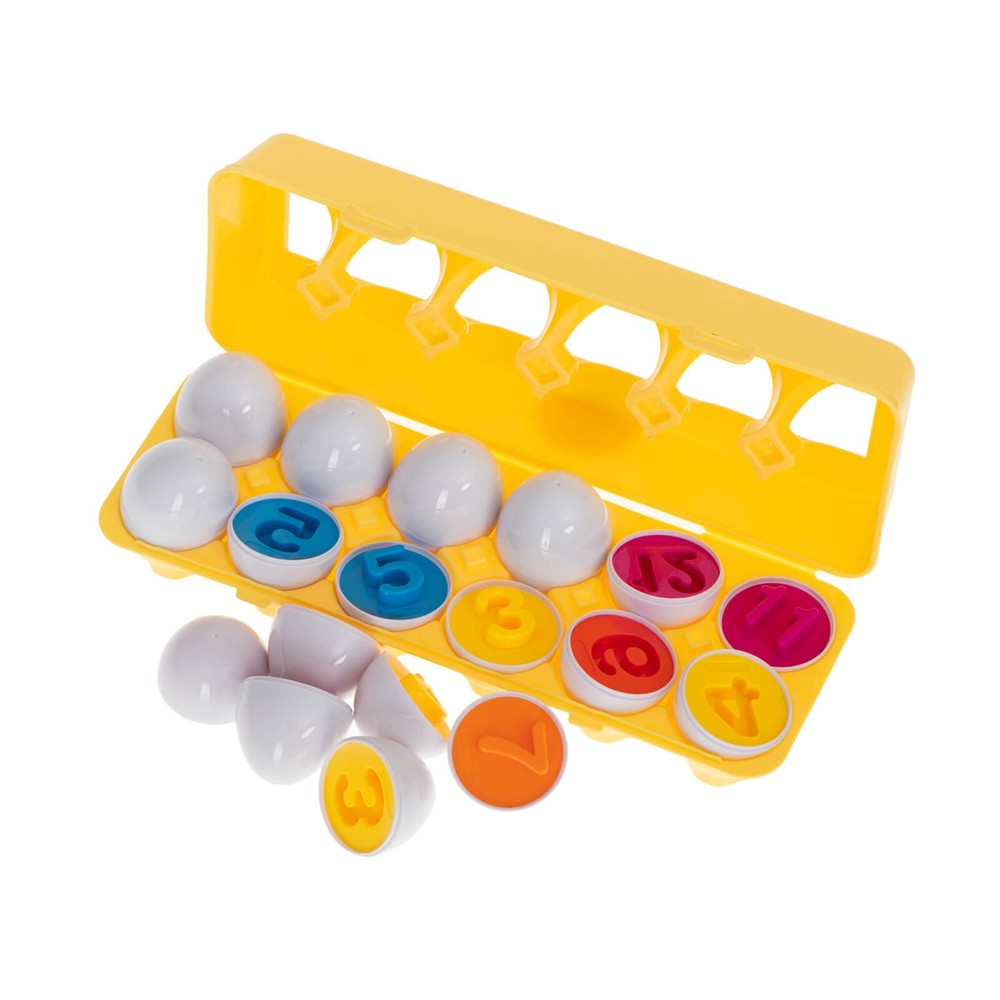 Matching Eggs, Joc Educativ de Asociere și Potrivire, Set 12 Ouă cu Cifre, Montessori Puzzle 2