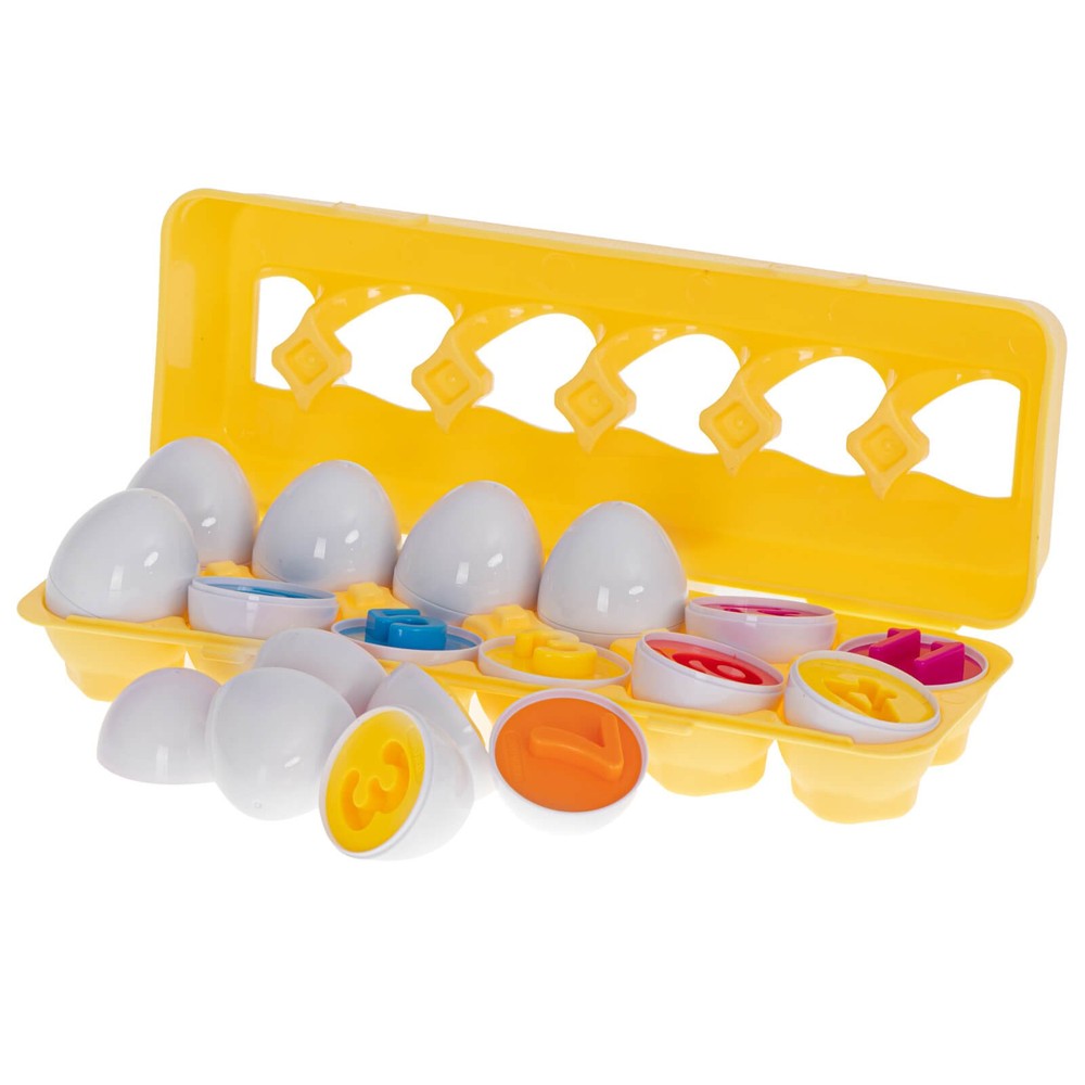 Matching Eggs, Joc Educativ de Asociere și Potrivire, Set 12 Ouă cu Cifre, Montessori Puzzle 7
