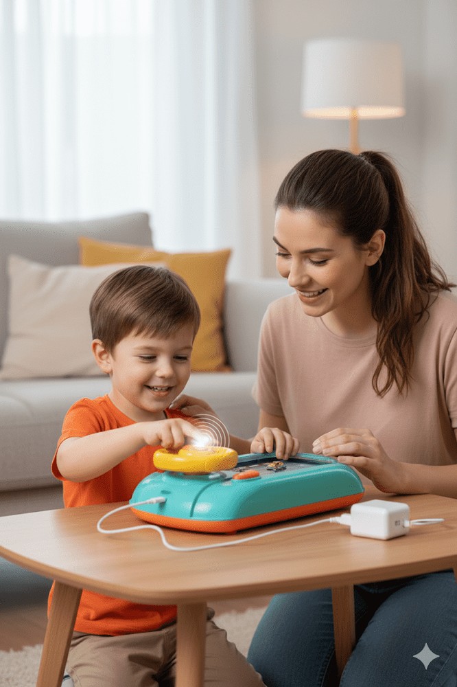 Mini Racer simulator de curse cu volan de condus, alimentare USB, copii 3-6 Ani 4