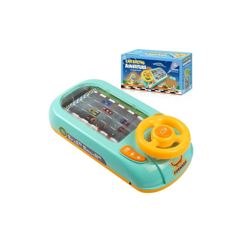 Mini Racer simulator de curse cu volan de condus, alimentare USB, copii 3-6 Ani 5