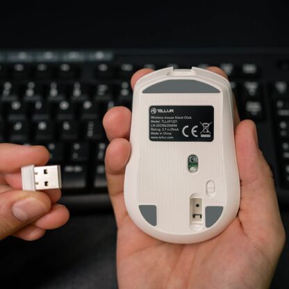 Mouse wireless Tellur, Silent Click, Alb 9
