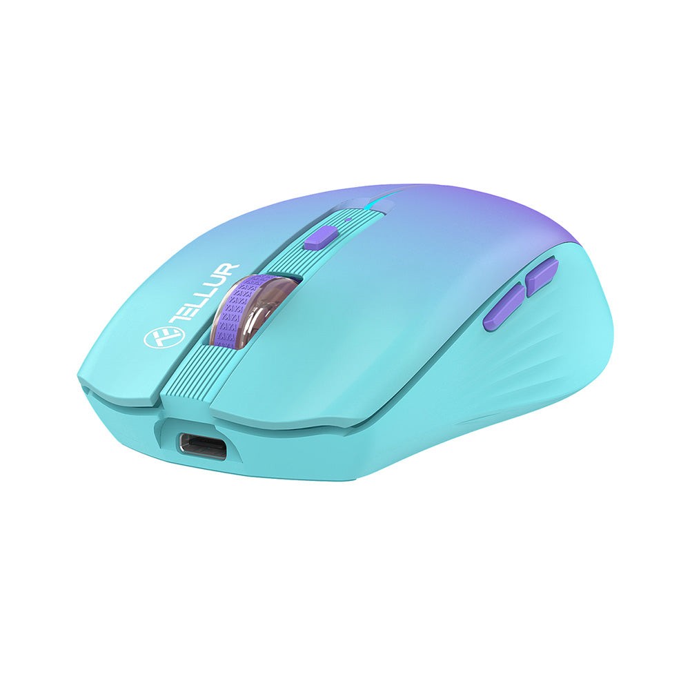 Mouse wireless Tellur Silent Click, Albastru 2