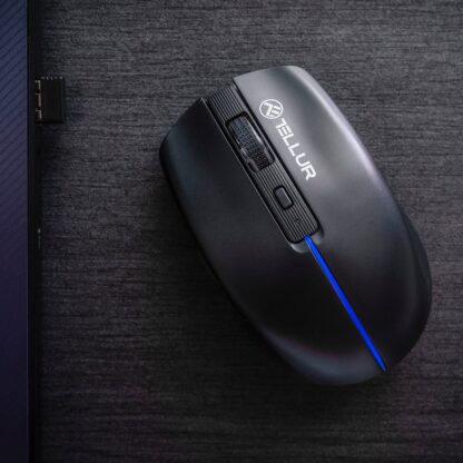 Mouse wireless Tellur, Silent Click, Negru 3
