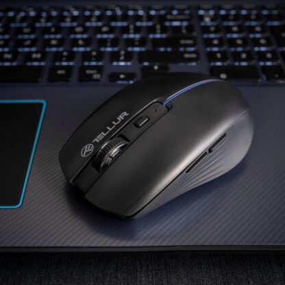 Mouse wireless Tellur, Silent Click, Negru 4