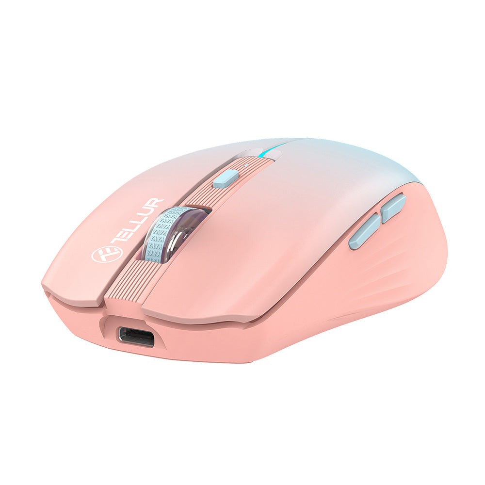 Mouse wireless Tellur, Silent Click, Portocaliu 2