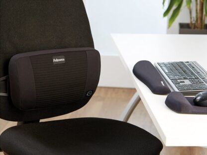 Mousepad și suport tastatură pentru încheietură PlushTouch Fellowes negru 2