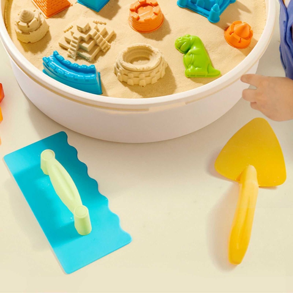 Nisip Kinetic Magic, Set Joacă cu Forme de Modelaj, 2 Kg Nisip Hidrofob, 25 de Accesorii, Magic Sand Play 3