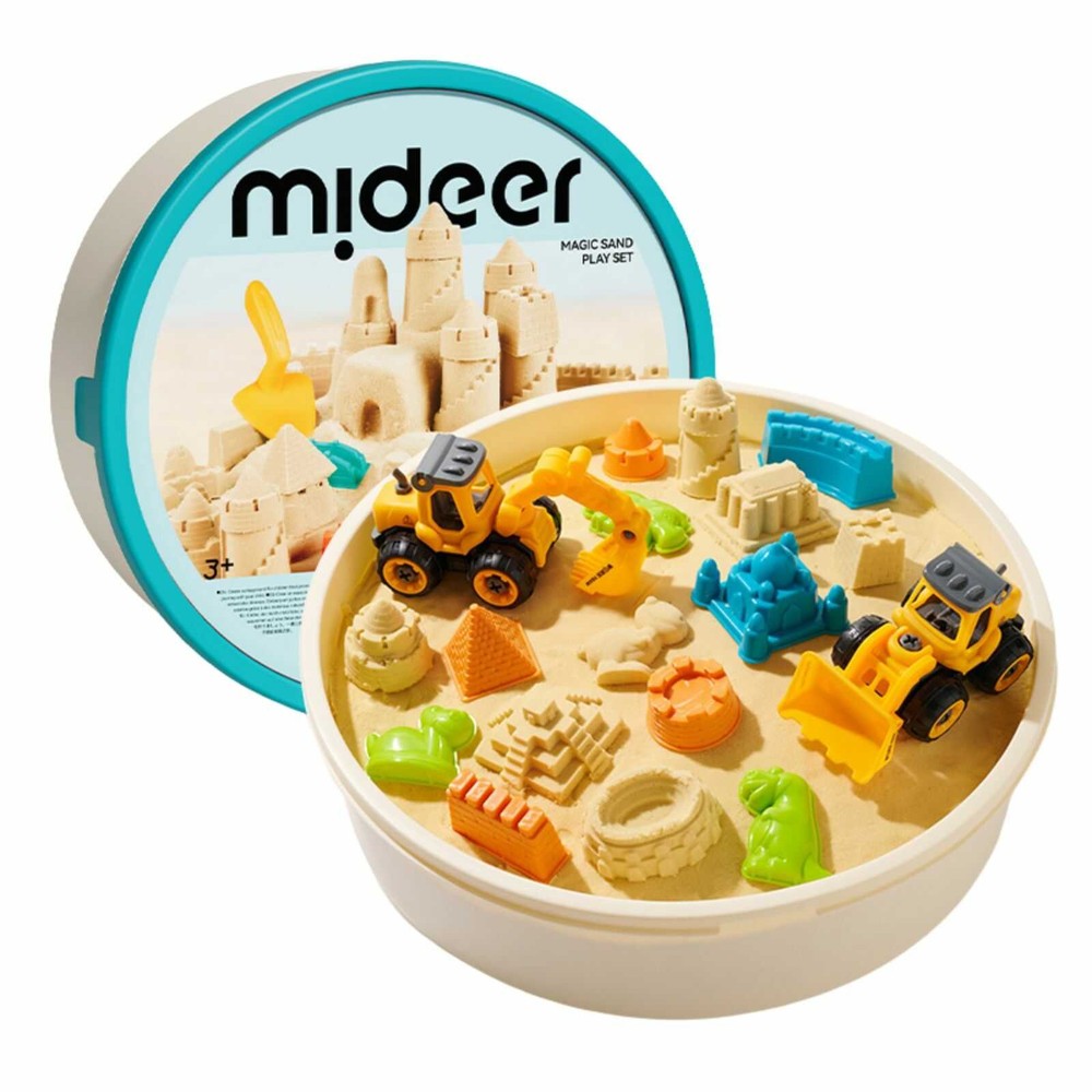 Nisip Kinetic Magic, Set Joacă cu Forme de Modelaj, 2 Kg Nisip Hidrofob, 25 de Accesorii, Magic Sand Play 4