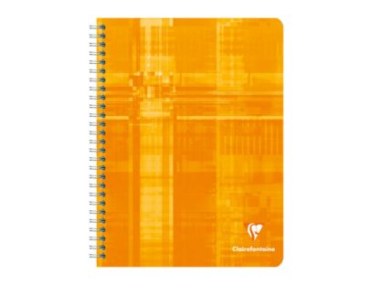 Notebook 17 x 22 cm spiră 4 x 4 Clairefontaine portocaliu