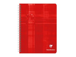 Notebook 17 x 22 cm spiră 4 x 4 Clairefontaine roșu