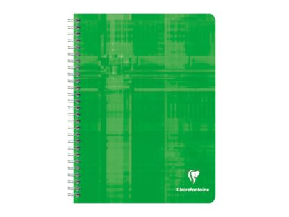 Notebook 17 x 22 cm spiră 4 x 4 Clairefontaine verde