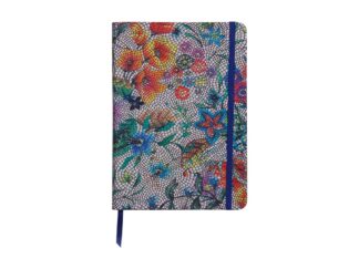 Notebook coperta moale piele, A5, 144 pagini, Clairefontaine Celeste Multicolored flowers