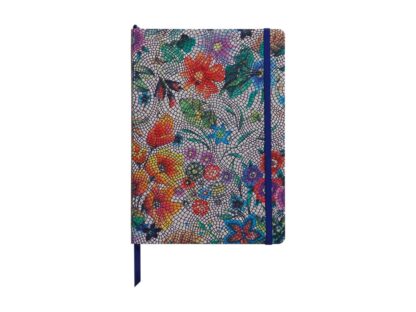 Notebook coperta tare piele, A5, 144 pagini, Clairefontaine Celeste Multicolored flowers