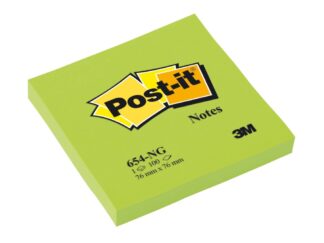 Notes adeziv neon, 76 x 76 mm, 100 file, Post-it verde